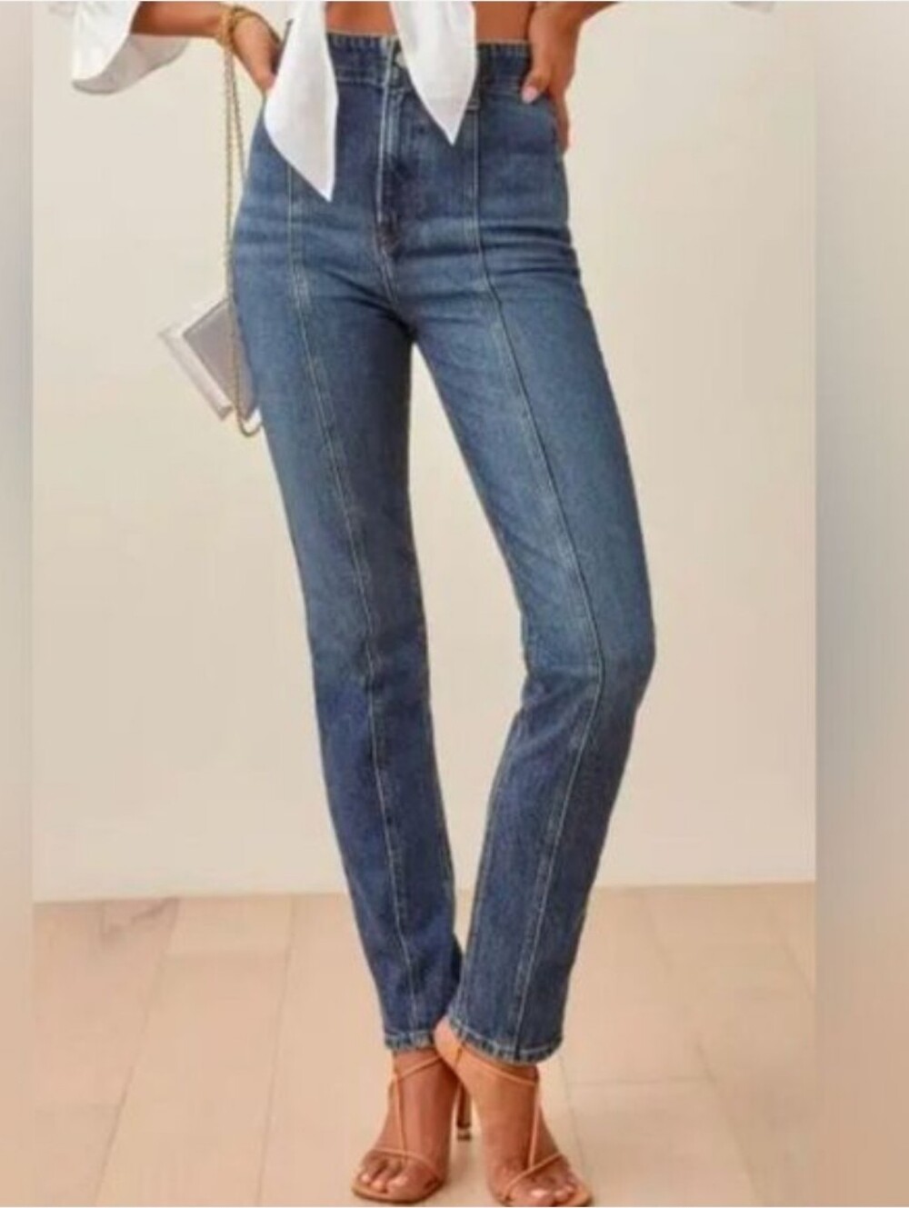 Reformation Amie Seamed High Rise Skinny Jeans Size 27